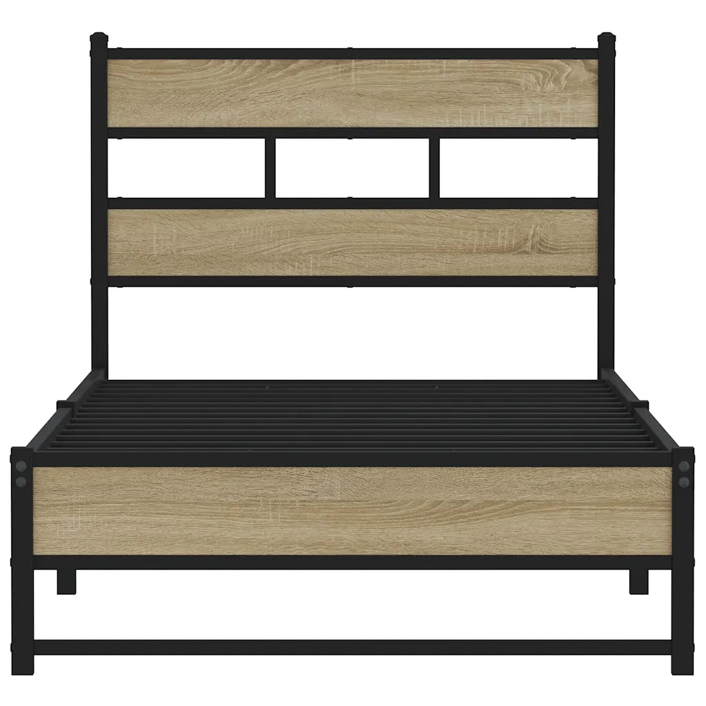 Giroletto senza Materaso in Metallo Rovere Sonoma 107x203 cm 4017268