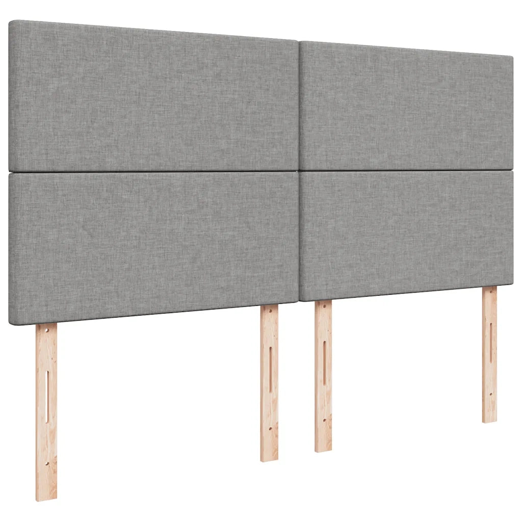 Giroletto a Molle con Materasso Grigio Chiaro180x200 cm Tessuto