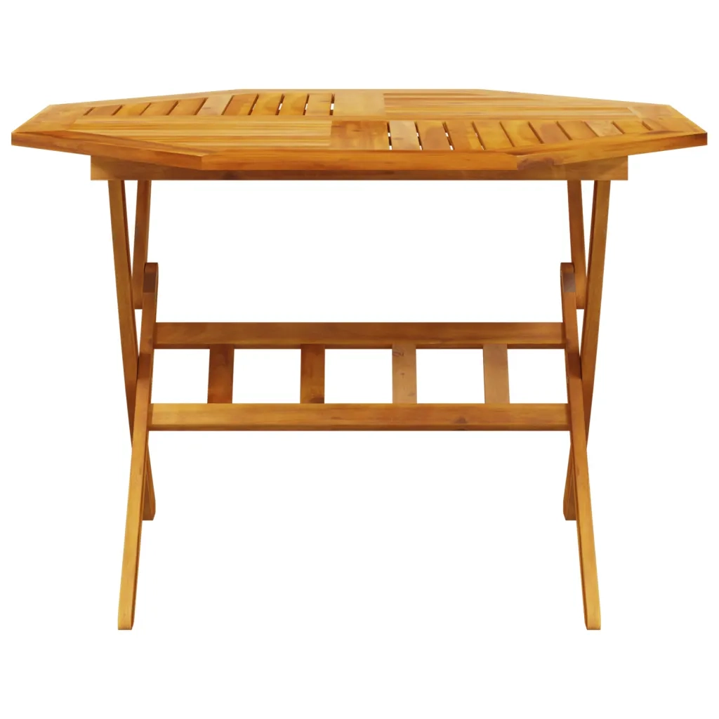 Tavolo da Giardino Pieghevole Ã˜110x75cm Legno Massello d'Acacia