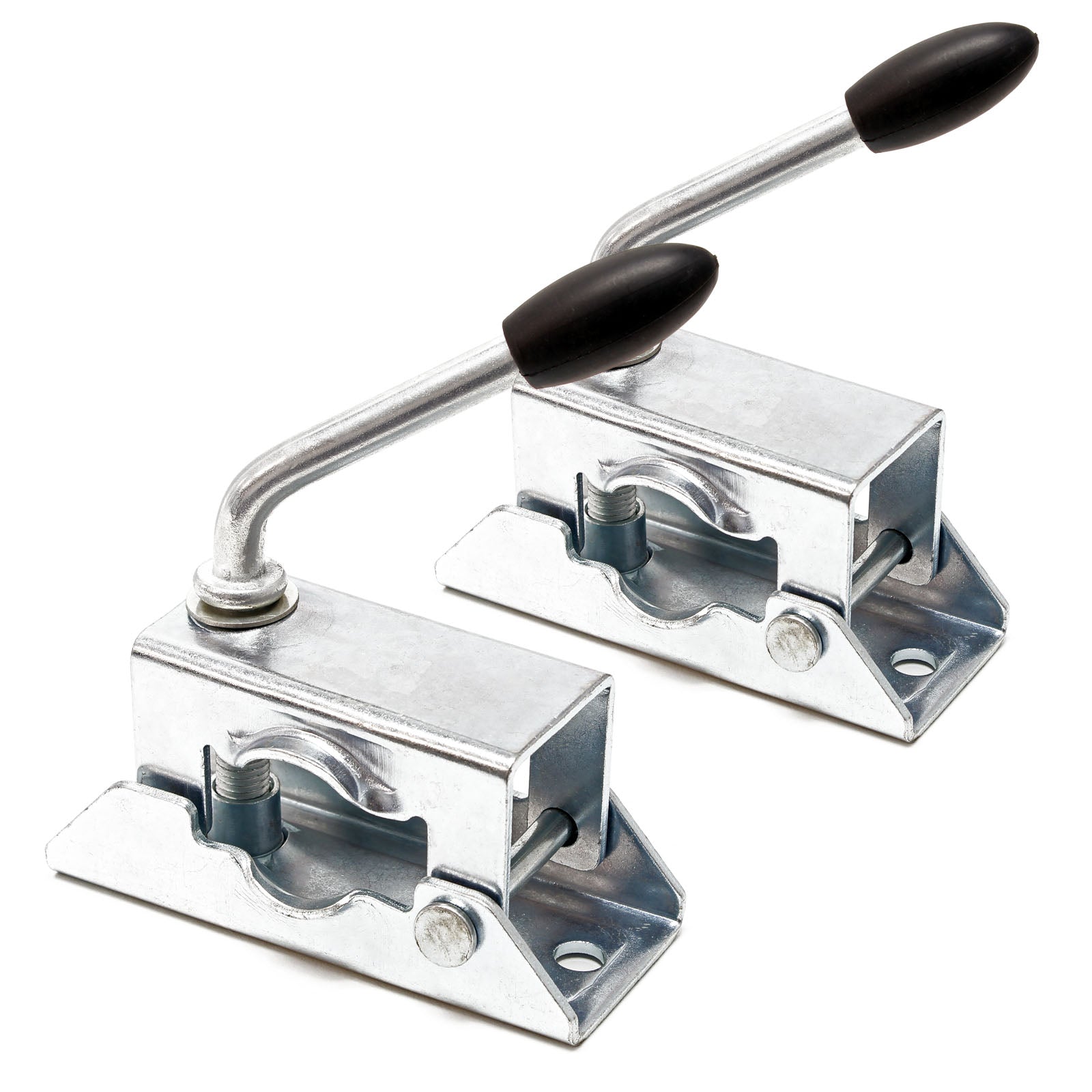 Piede stabilizzatore per rimorchio carrello appendice 2 pz. 700 mm x Ø 48 mm con morsa di supporto