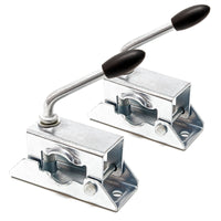 Piede stabilizzatore per rimorchio carrello appendice 2 pz. 700 mm x Ø 48 mm con morsa di supporto