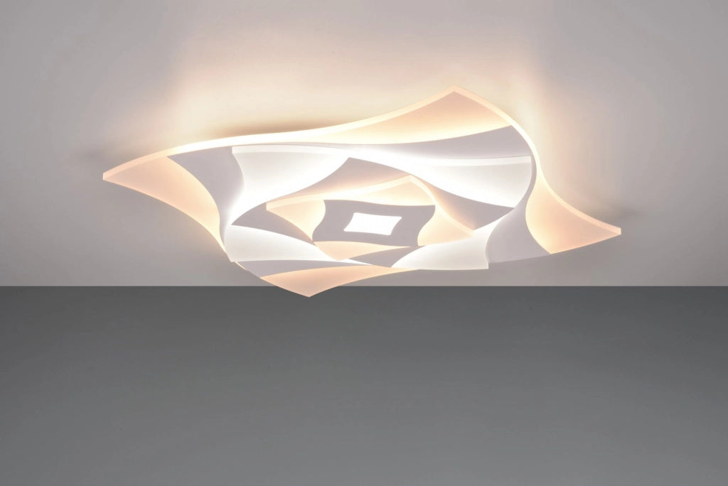 AKITA PLAFONIERA LED 56W 6550lm, 3000 - 6500K 3D QUADRATA CON TELECOMANDO MULTIFUNZIONE 48CMX48CM DIMMERABILE