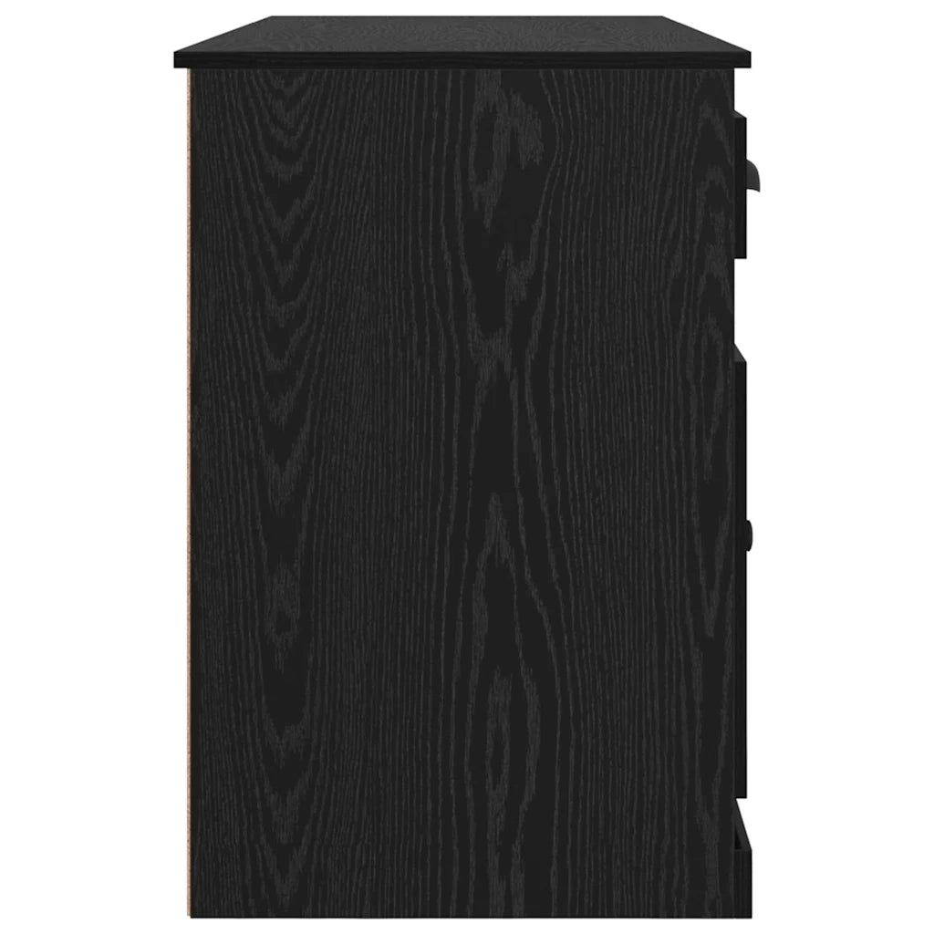 Scrivania | Tavolo da Ufficio con armadietto Rovere Nero 154,5 x 50 x 75 cm