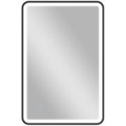 Specchio da bagno a LED 90 x 60 cm, luci, 3 colori, dimmerabile, funzione memoria, orientamento orizzontale e verticale, nero