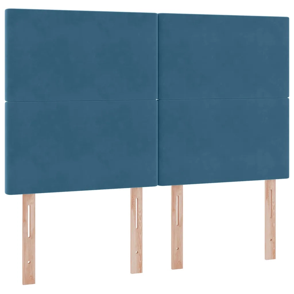 Letto con contenitore e materasso Blu Scuro 140 x 190 cm 3371971