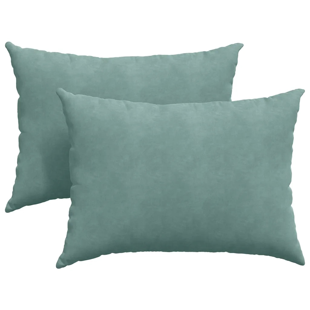 Cuscini da Divano 2 pz | Cuscini per sedie Verde Mare 70 x 50 cm Tessuto in Cords