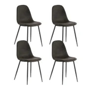 E-STYLO Sedoa in similpelle grigio vintage e gambe in metallo antracite, imbottita, 44cm X 50cm H. 84cm.