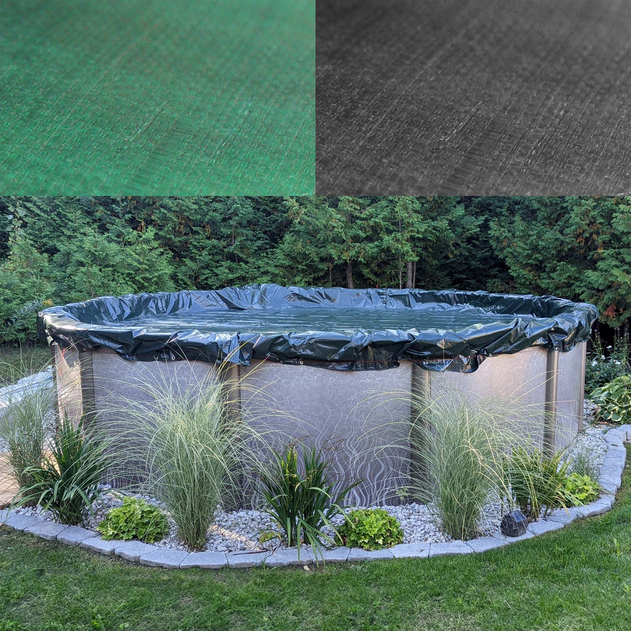 Telo di copertura per piscina rotondo Ø 560 cm 2in1 resistente ai raggi UV inverno estate