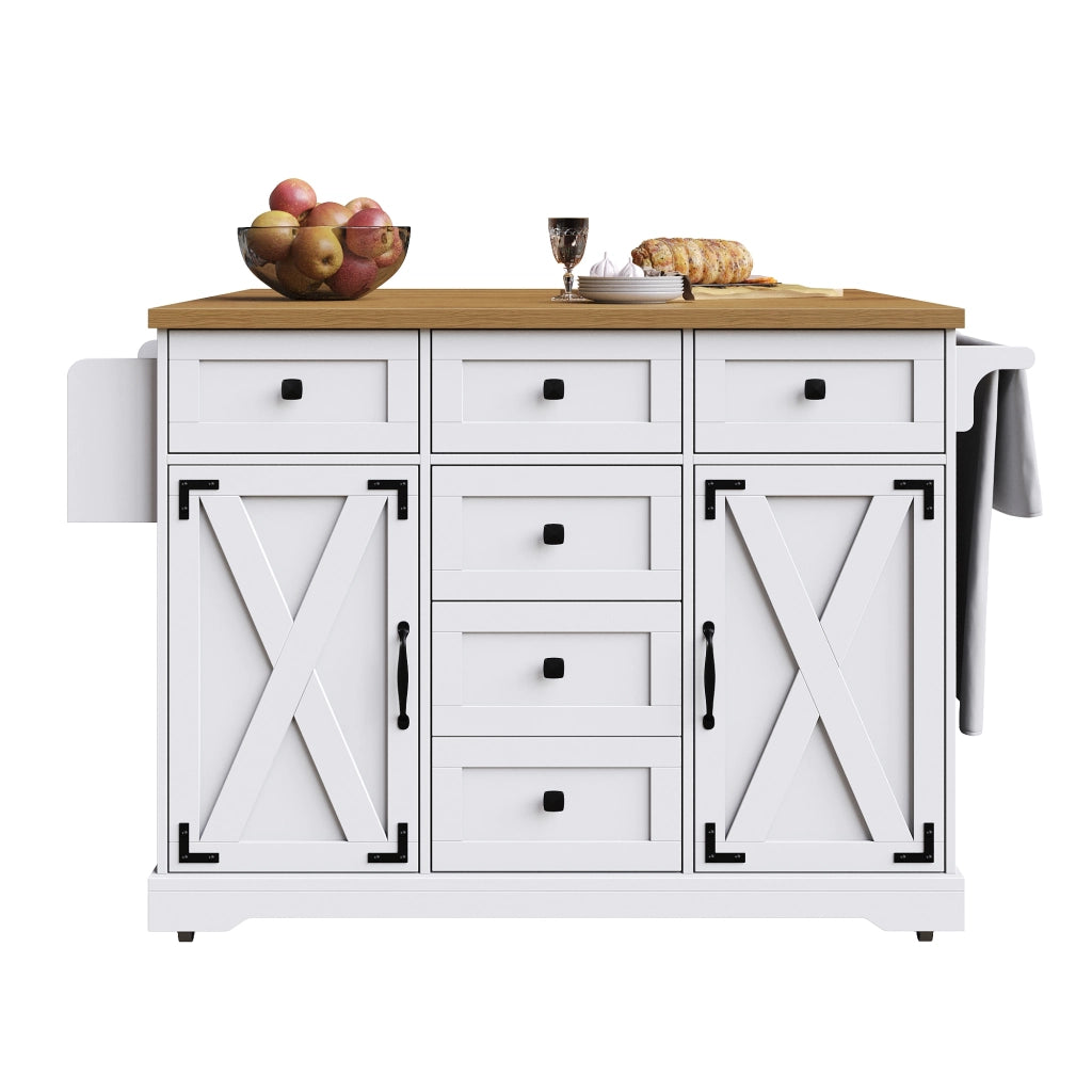 Carrello da Cucina Multifunzionale ¨C MINIMAL ¨C Bianco, Legno, con Ripiani