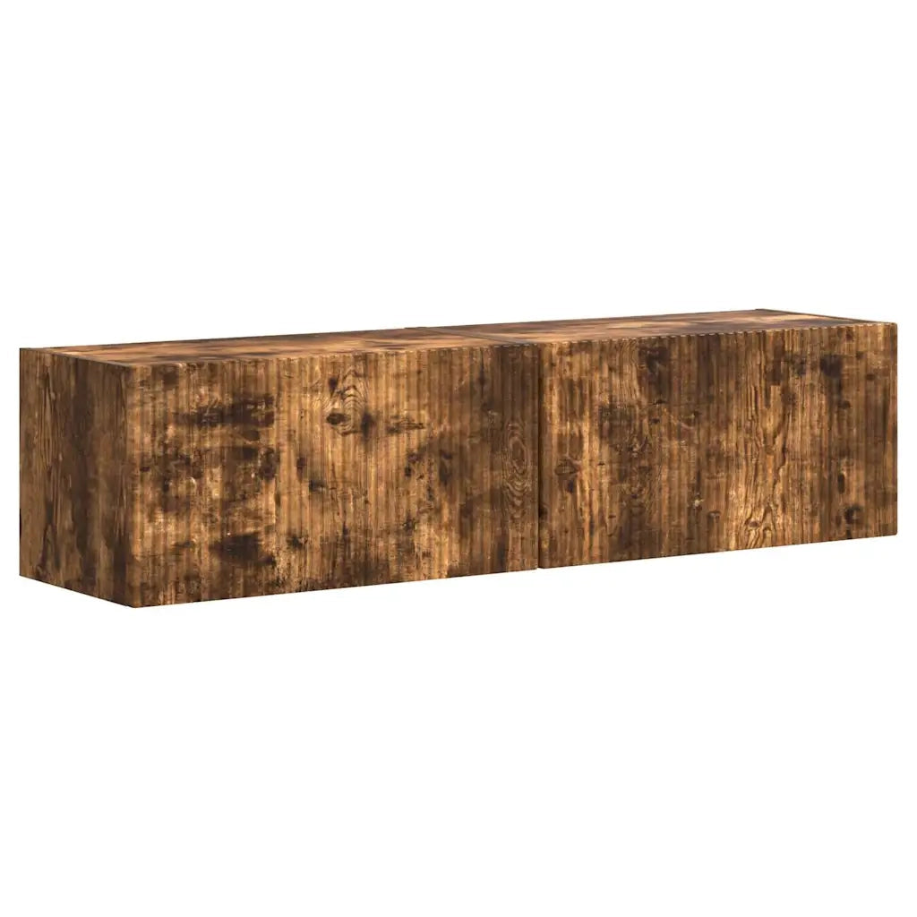 Mobile TV da parete 2 pcs Rovere fumé 60 x 31 x 29,5 cm