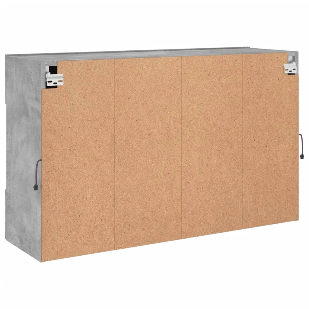 Mobile TV multimediale mensola TV credenza mobile TV sala da pranzo soggiorno camera da letto montaggio a parete con luci LED 98,5 x 30 x 60,5 cm grigio 02_0027931