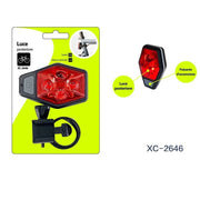 Trade Shop - Luce Posteriore Bici Bicicletta Attacco Universale Pulsante Accensione Xc-2646 -