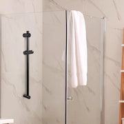Maniglione in acciaio inossidabile 71,5 cm – compreso diffusore a forma di cono, foro di perforazione superiore variabile (nero)