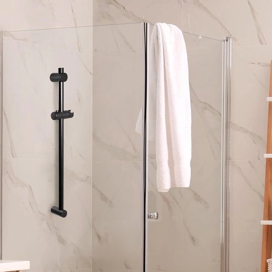 Maniglione in acciaio inossidabile 71,5 cm – compreso diffusore a forma di cono, foro di perforazione superiore variabile (nero)
