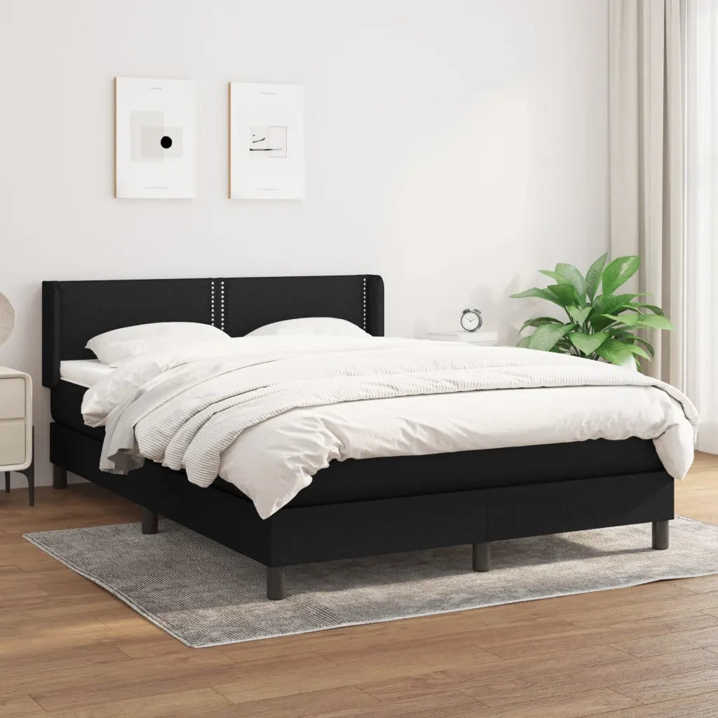 Giroletto a Molle con Materasso Nero 140x200 cm in Tessuto cod mxl 35876