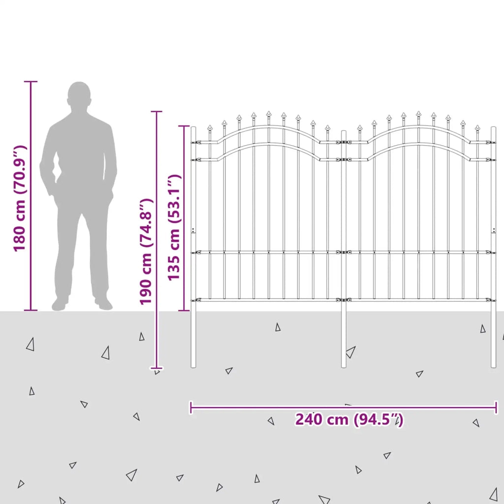 Recinzione per Giardino Woerden Grigio 240 x 190 cm 42003961