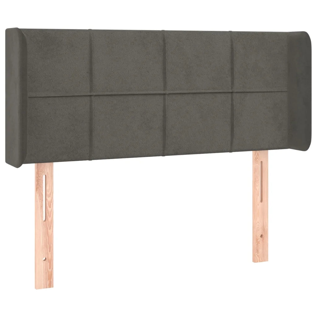 Testiera ad Orecchio Grigio Scuro 83x16x78/88 cm in Velluto 3118799