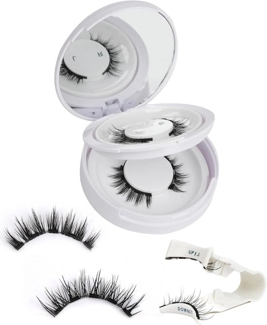 Wimpers magnetiche - Aspetto naturale senza colla e eyeliner - 2 paia di cigli falso con applicatore