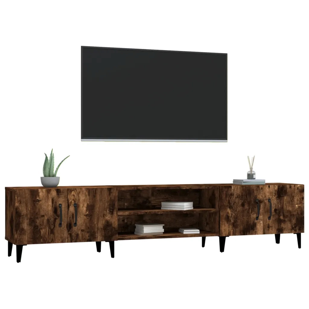Mobile TV Rovere Fumo 180x31,5x40 cm in Legno Multistrato 816269