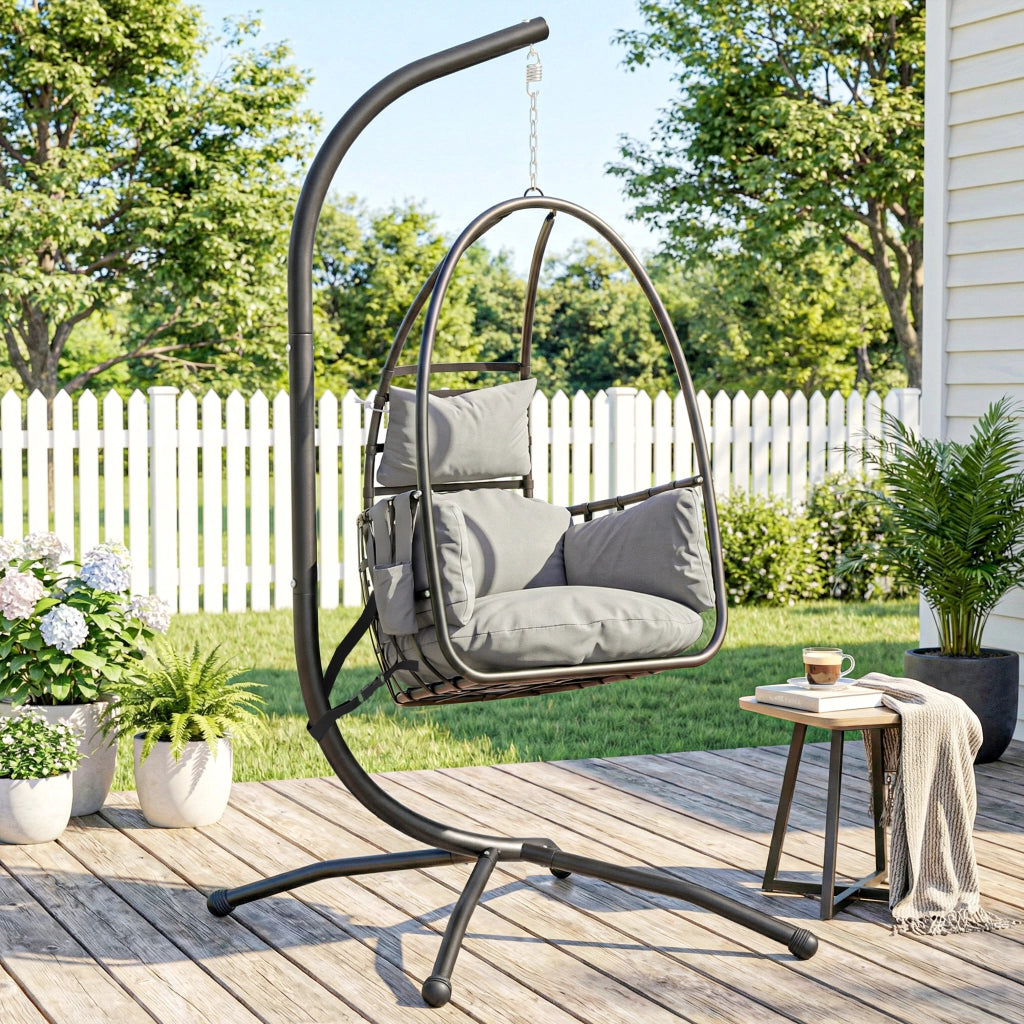 Sedia da pranzo con braccioli imbottita in tessuto grigio scuro ¨C Zephmum ¨C 120 kg