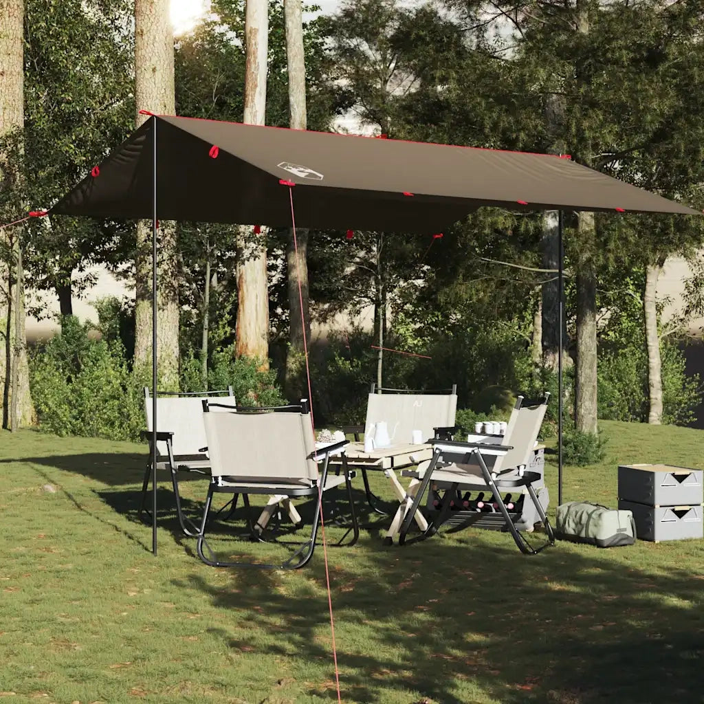 Telone da Campeggio Marrone 366x306 cm Impermeabile 4009595