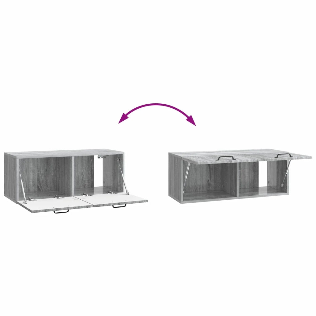 Mobile Porta TV da Muro Grigio Sonoma 78,5 x 31 x 30 cm