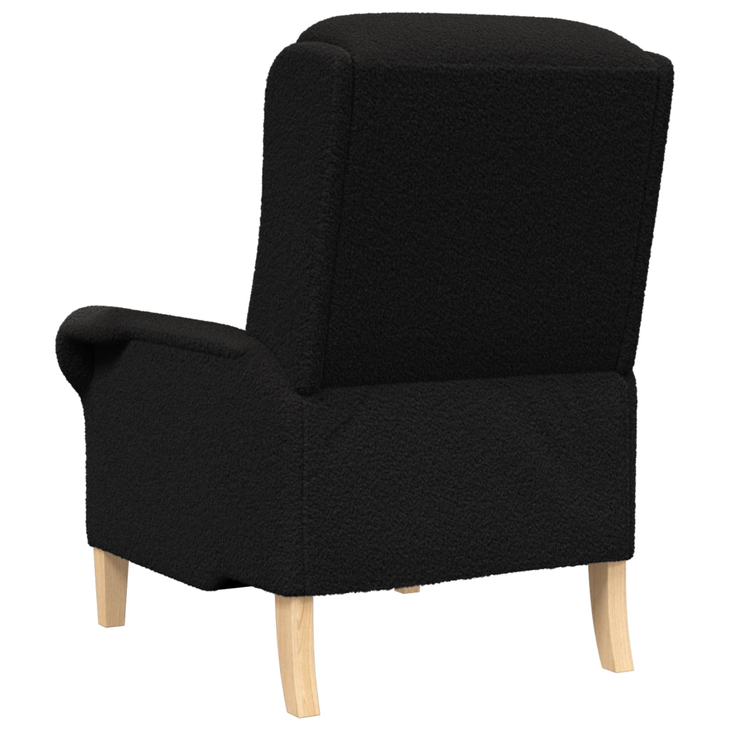 Poltrona Ergonomica Nero Tessuto, Legno Standard Ergonomica