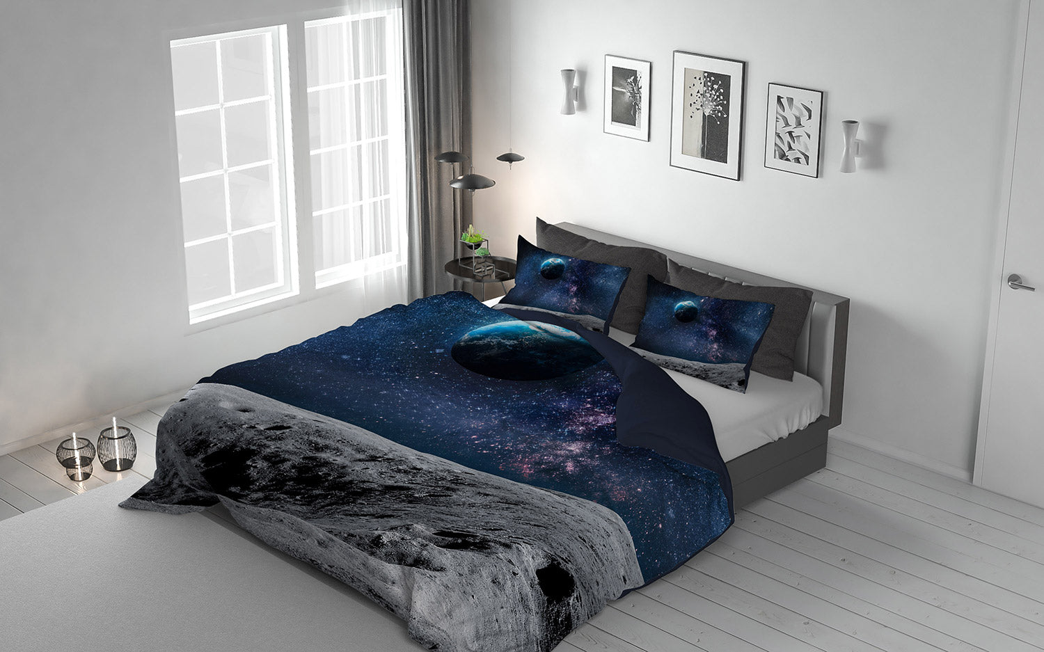 Copripiumino Matrimoniale con Federe Stampato in Microfibra Earth