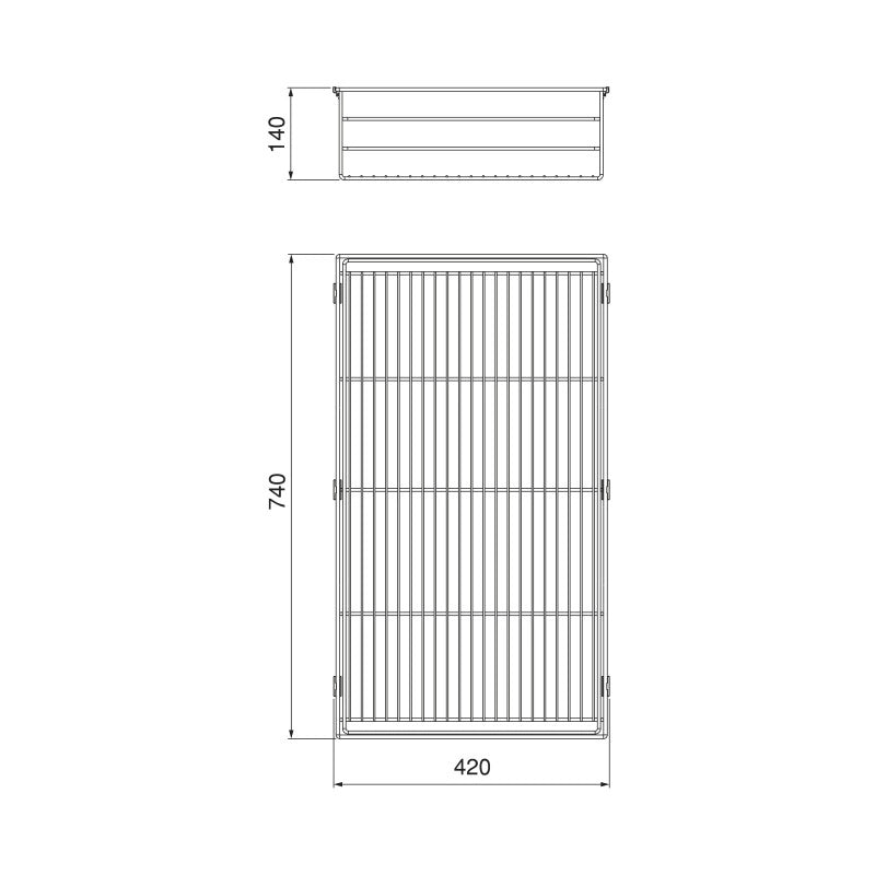 Cassetto organizzatore per armadi e cabine armadio Quartz, 540 (M70), Eco-pelle e legno, Titanio
