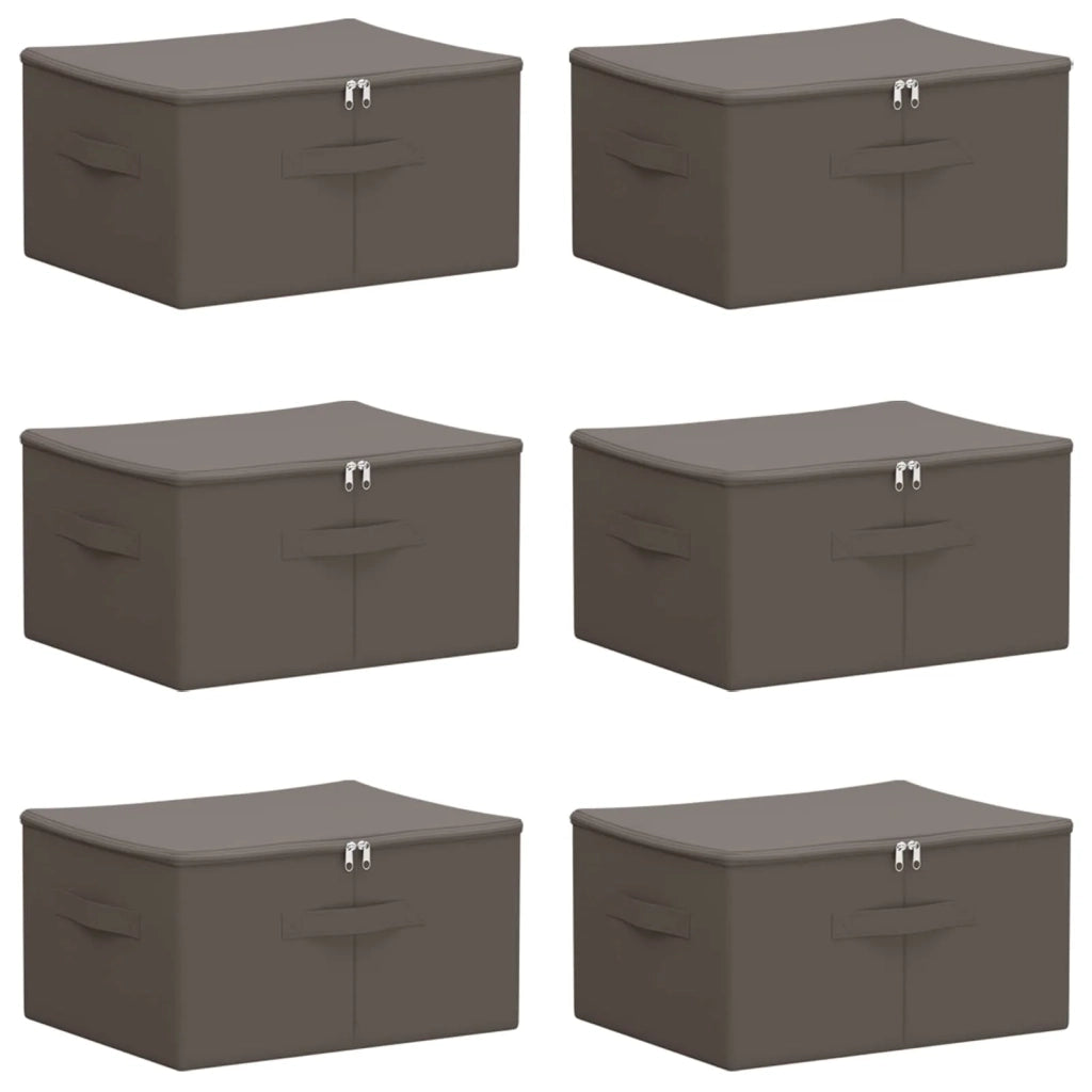 Scatola di Stoccaggio 6 pcs Grigio 43 x 34 x 23 cm