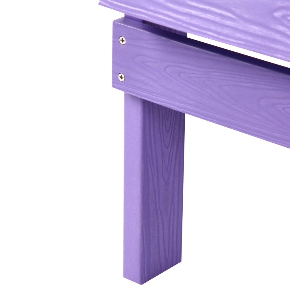 Sedia da giardino in plastica viola resistente agli agenti atmosferici in stile moderno