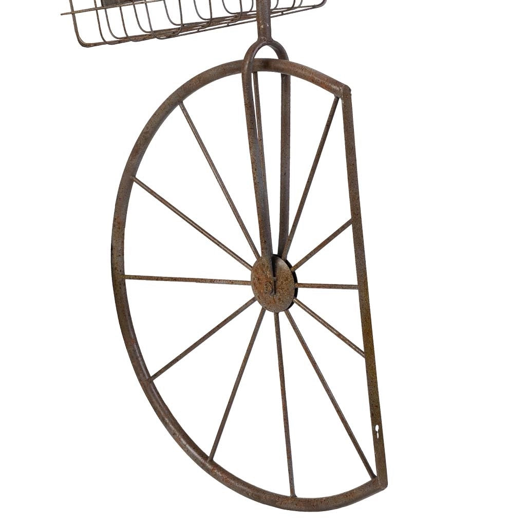 Fioriera in metallo per bicicletta rame 54,61x46,99x104,78h cm