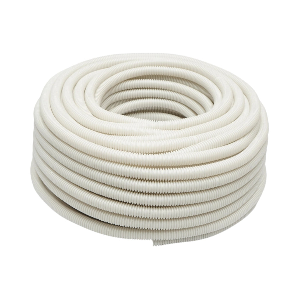 Tubo Corrugato16mm senza filettatura, ignifugo in polietilene HDPE 320N, grigio 50m/rotolo