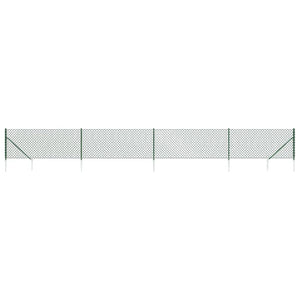 Recinzione a Rete con Picchetti Ancoraggio Verde 0,8x10 m 153920