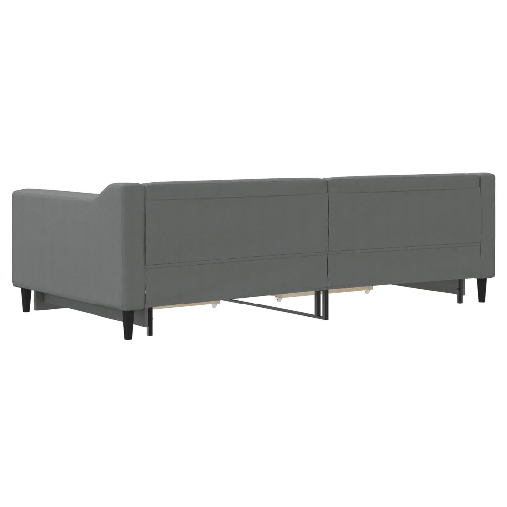 Divano letto | Sof¨¤ letto | Letto singolo Estraibile Cassetti Grigio Scuro 100x200cm Tessuto