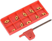 Set di inserti carburo 10 pz - Tavolo di taglio hobby - Taglio di acciaio - Migliorata efficienza di taglio - Sicuro e duraturo - Adatto a diverse operazioni di taglio