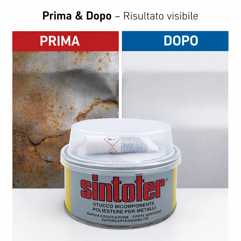 Mastice stucco per metallo e carrozzeria sintofer da 175 ml