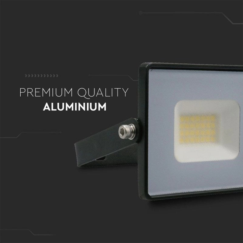Faro Led Flood Light 20W 1620lm IP65 Slim 121X114X26mm Carcassa Nera Luce 6500K SKU-215948
