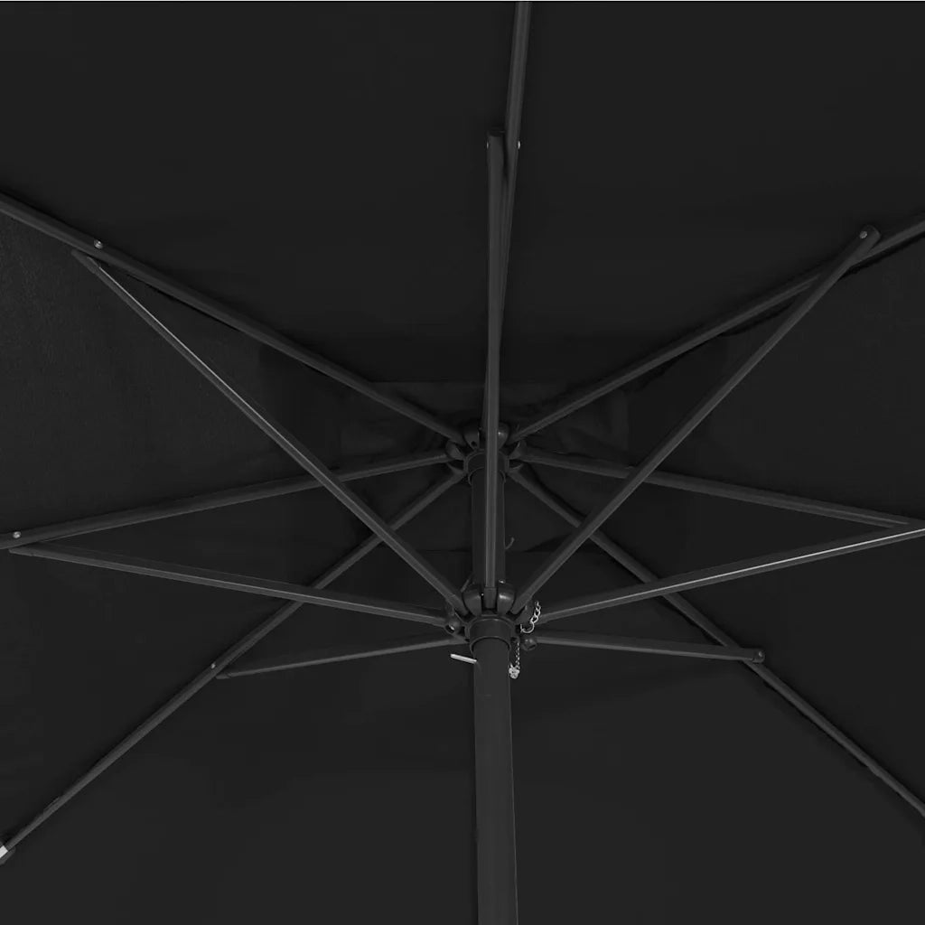 Ombrello da giardino Nero 295 x 295 x 245 cm 42003658