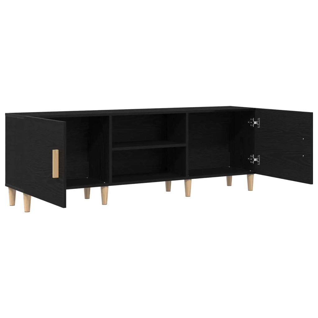 Mobile TV Rovere Nero 150 x 30 x 50 cm Legno multistrato 862797