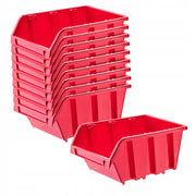 Set di 10 vassoi portaoggetti KADAX per officina, dimensioni 490x298 mm.