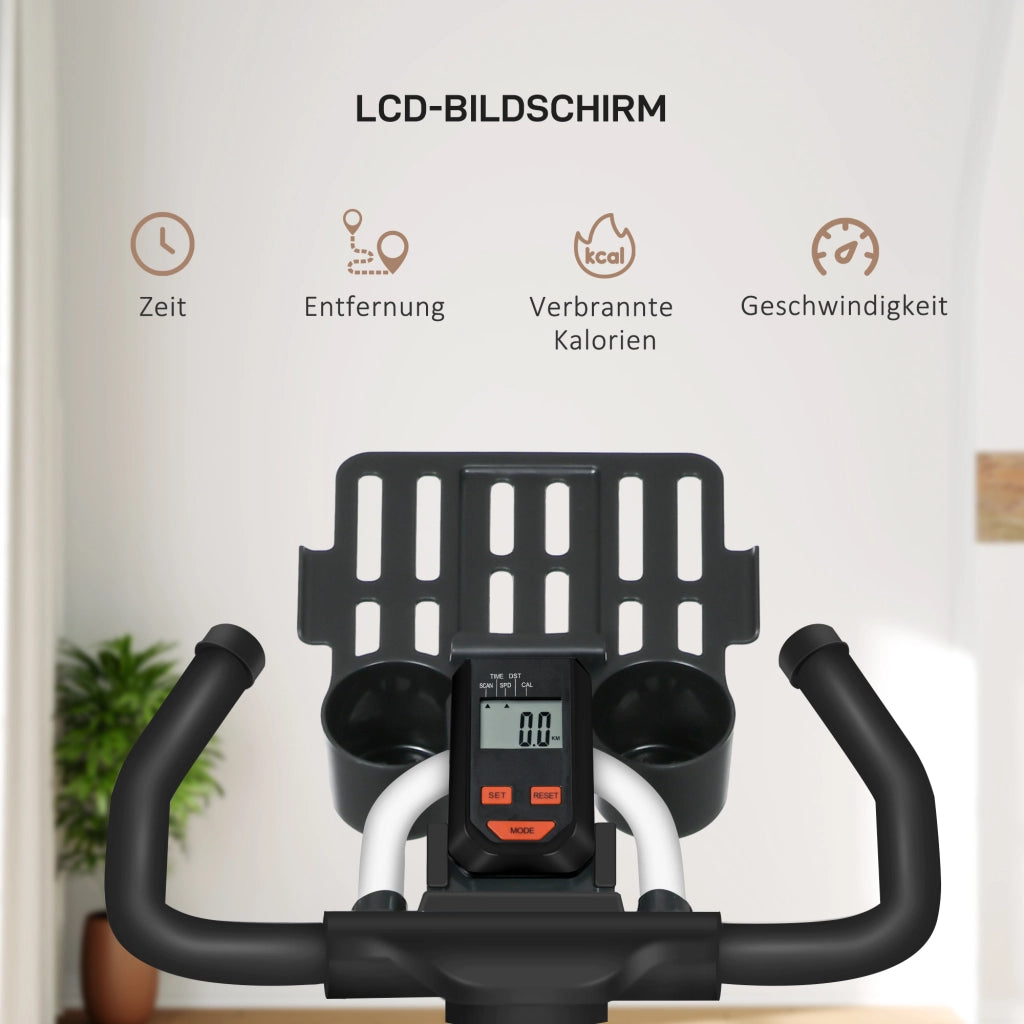Bicicletta Ellittica ¨C Zephmum ¨C Bianco/Nero 103x53x100-114cm