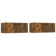 Mobili TV 2 pz | Armadietto TV | Mobile Porta TV Rovere Fumo 80x30x30 cm Legno Multistrato