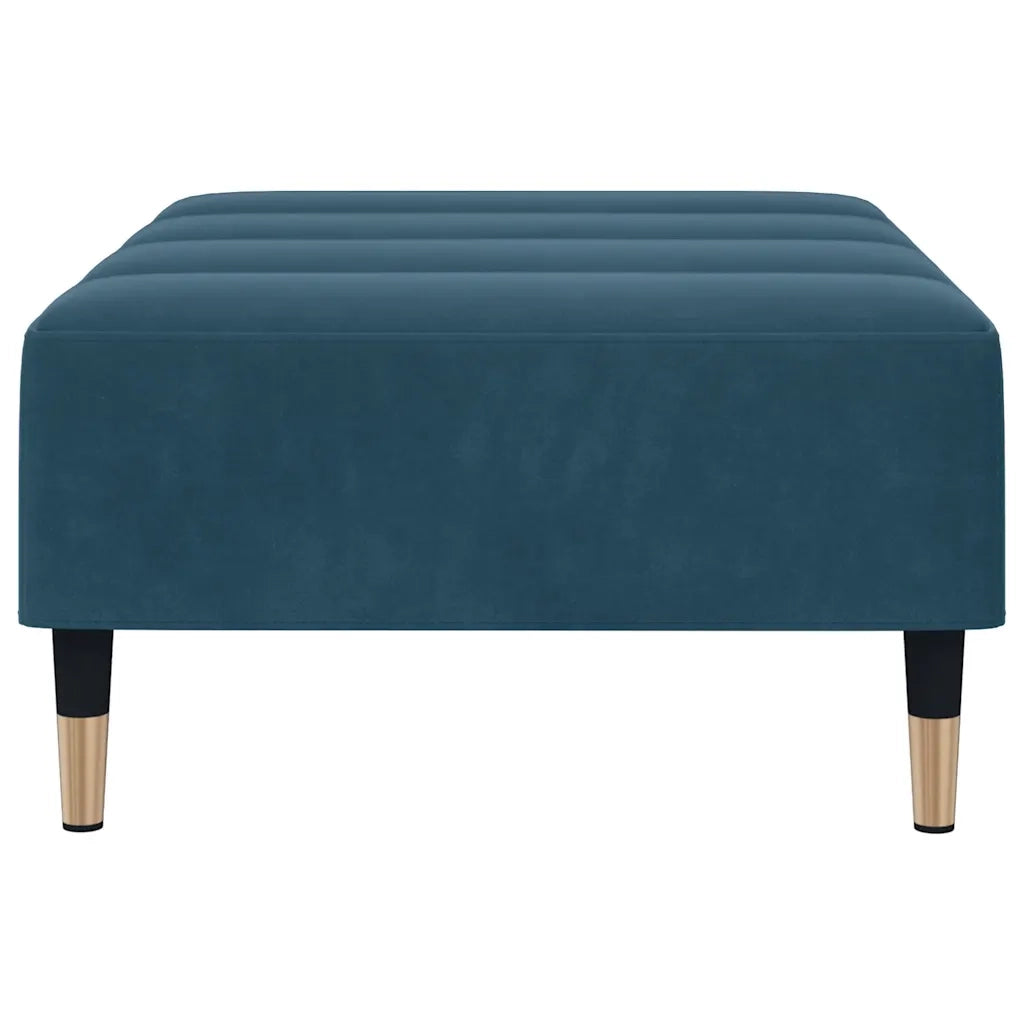 Poggiapiedi Blu 77x55x31 cm in Velluto 4007392