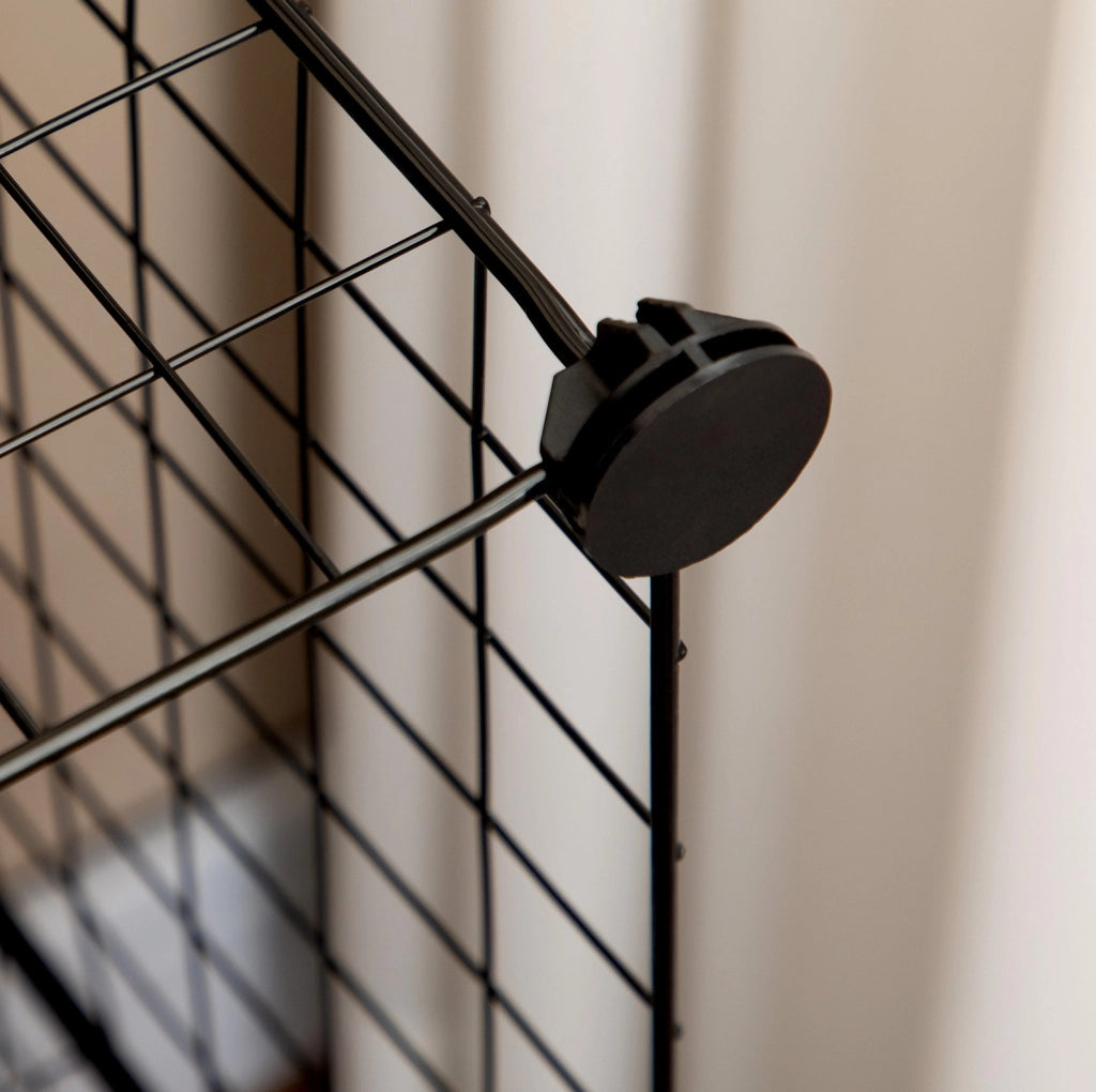 Scaffale modulare 109x37x109 cm; componibile; in metallo nero