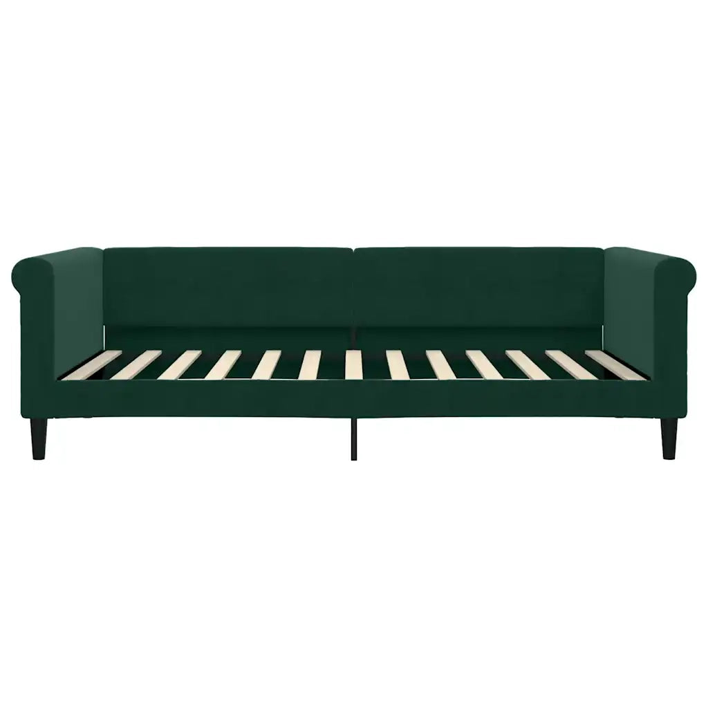 vidaXL Divano Letto con Letto Estraibile Verde Scuro 100x200cm Velluto