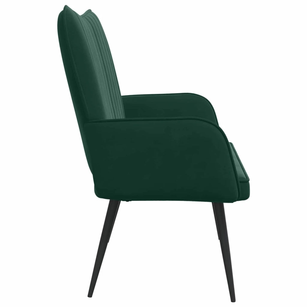 Sofa a Due Posti Verde Scuro 115 x 61 x 87 cm Velluto 42028962