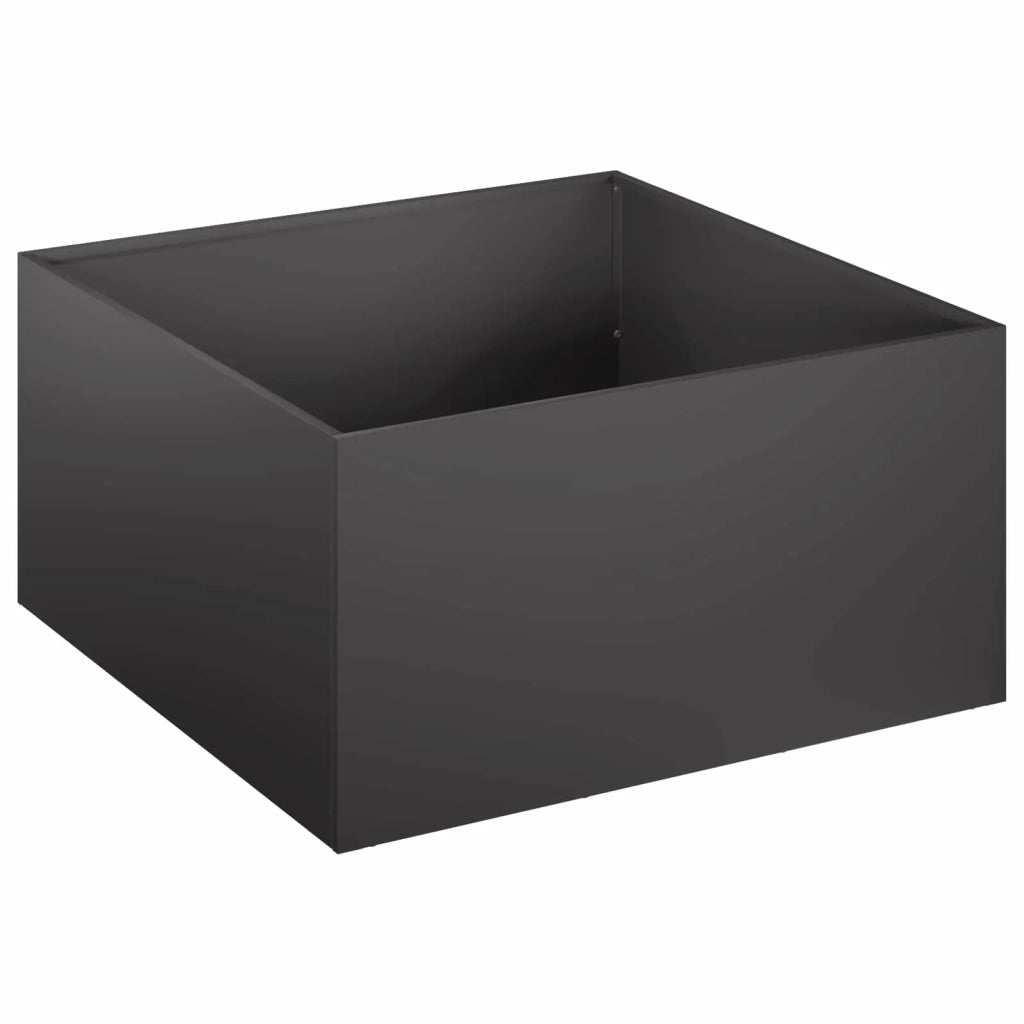 Vaso da giardino 2 pz Nero 60 x 60 x 30 cm 8005051