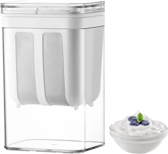 Separatore di Latticello Greco 1100ml – Yoghurt Maker con Reticolo Fino – Separatore di Latticello – Filtratore per Sojamelk e Notemelk – Strainer di Yoghurt Riscaldabile in Acciaio Inossidabile