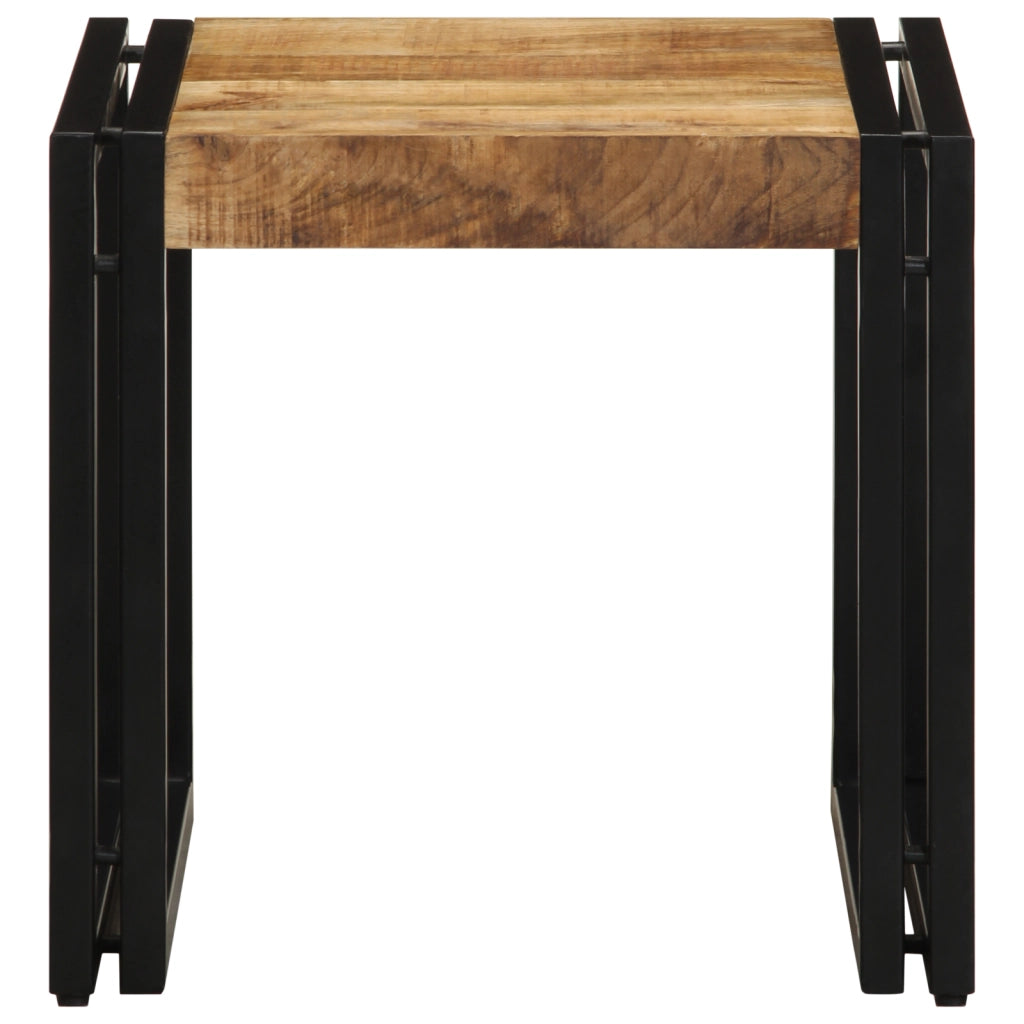 Tavolino da caffÃ¨ 40x50x38 cm in legno massello grezzo di mango